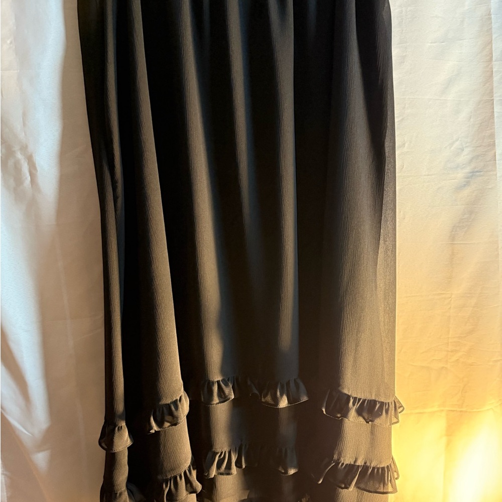 Cold water Creek Elegant Black Ruffle Skirt 2X